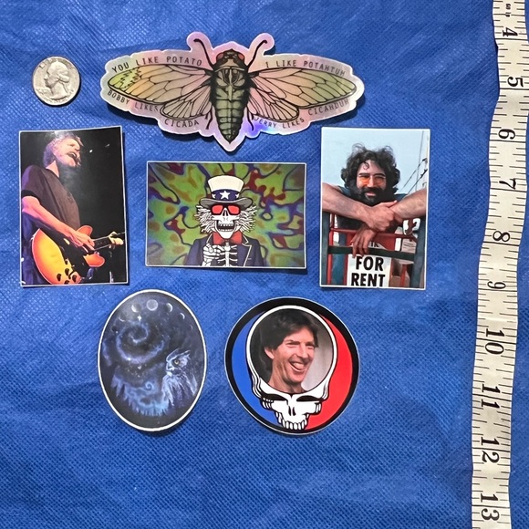 💀⚡️🪬 GDF GRATEFUL DEAD Band vinyl HoLo Sticker Lot of 6 various SYF the Boys - Picture 3 of 12